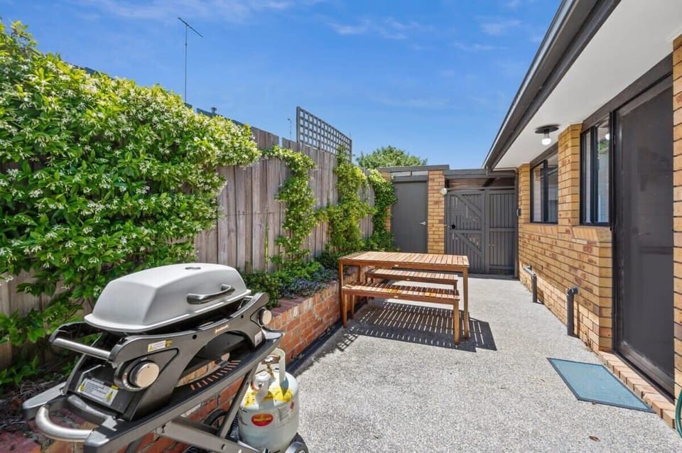 The north-facing courtyard gets sunshine throughout the day, perfect for alfresco dining