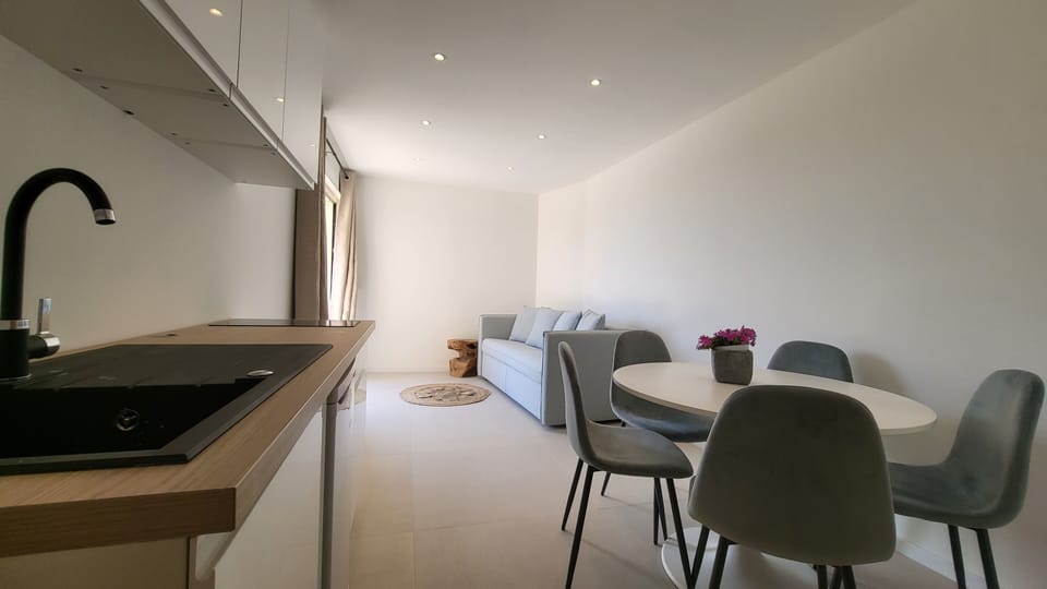 Superior Studio Suite | Private kitchen | Fridge, microwave (on request), stovetop, ice maker