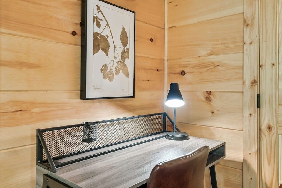 Shhh, don't tell anyone...but you can work quietly in the primary bedroom.