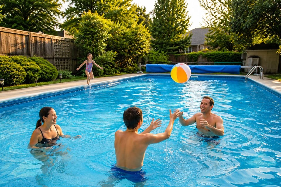 Imagine spending warm summer afternoons playing in your own private heated saltwater pool.