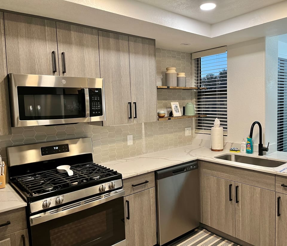 Fully stocked kitchen