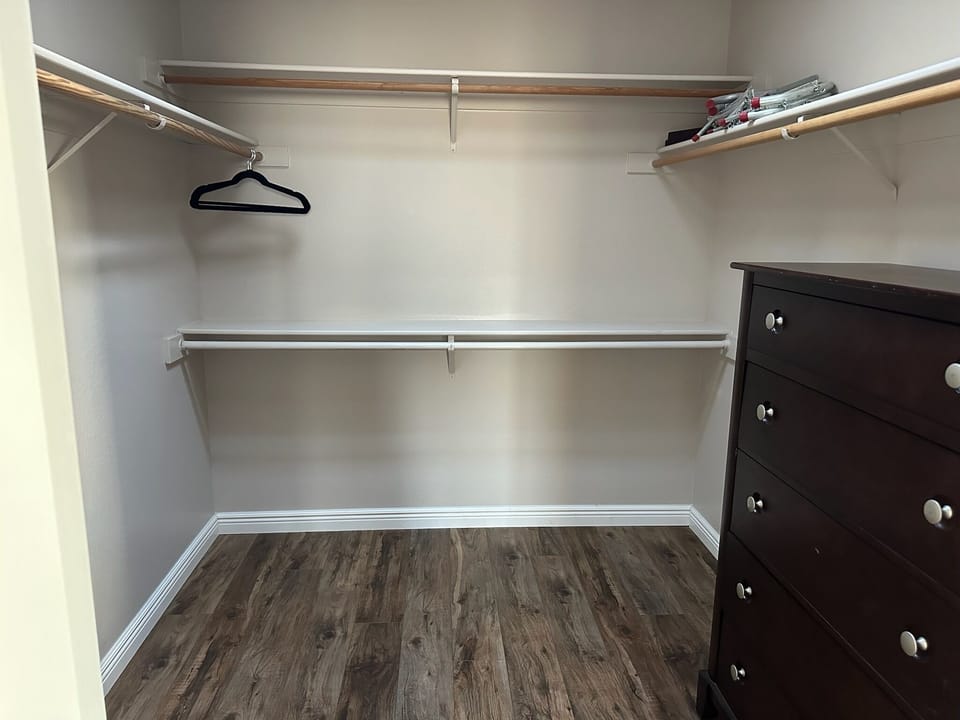 Large walk in closet