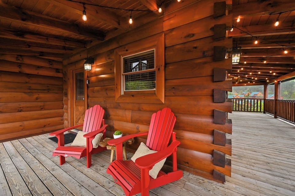 Enjoy the fresh mountain air on the wrap around porch.