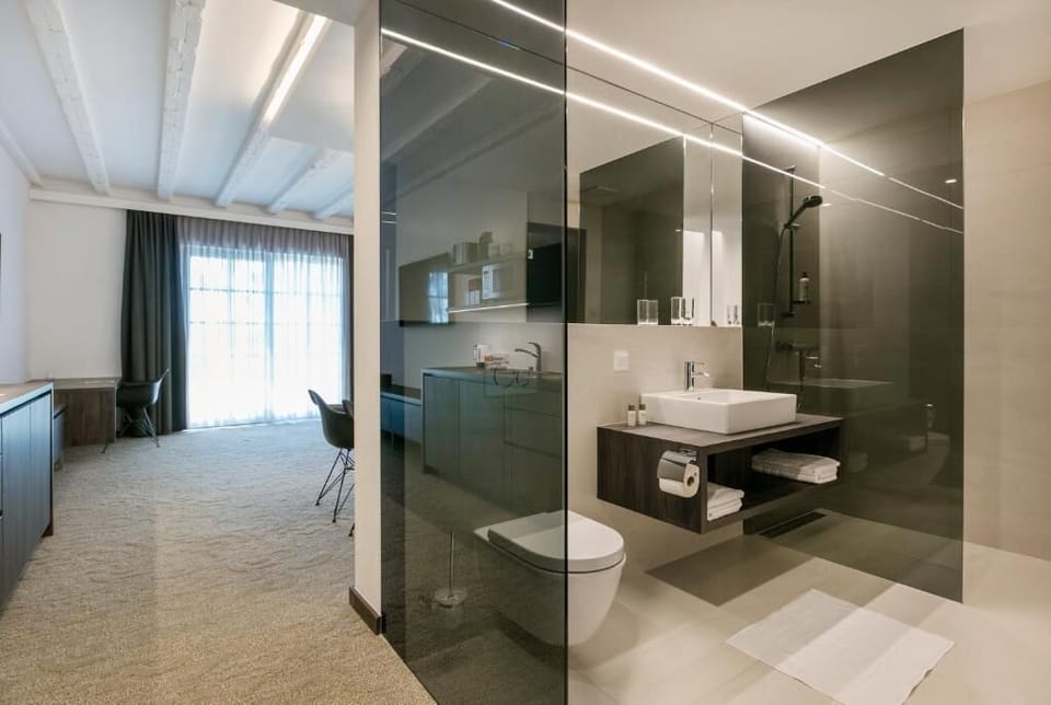 Superior Apartment | Bathroom amenities | Shower, hair dryer, towels, soap
