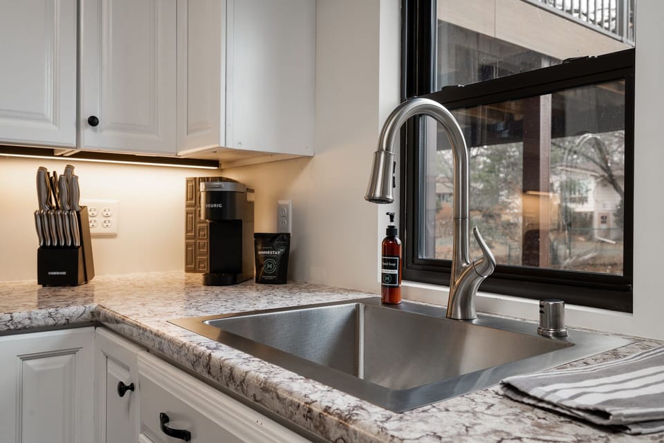 Your fully-equipped kitchen features sleek granite countertops, modern appliances, and everything you need to create memorable meals during your stay.