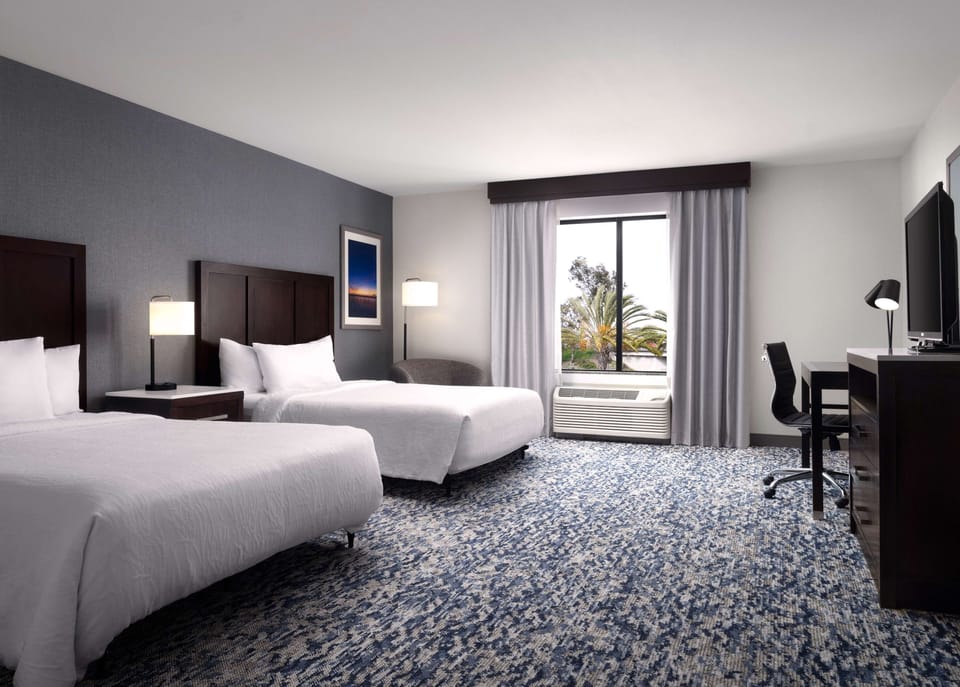 Room, 2 Queen Beds, Accessible (Roll-in Shower) | Down comforters, in-room safe, desk, blackout drapes