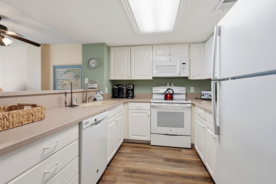 Indoors, Kitchen, Appliance, Refrigerator, Ceiling Fan