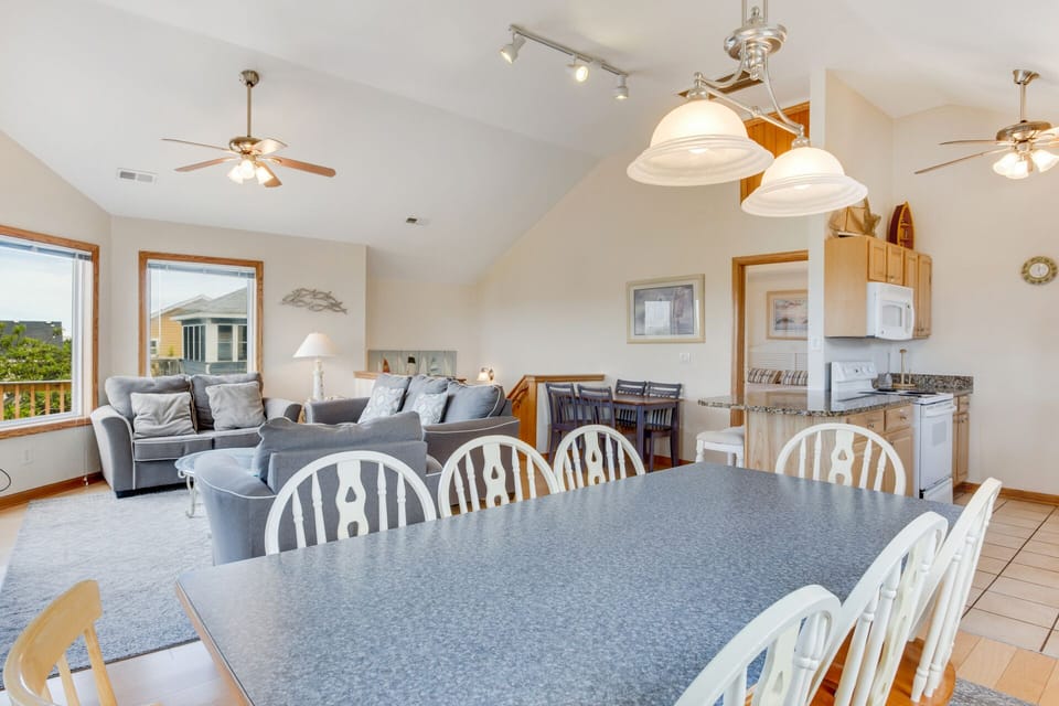 Eat together in the quaint Dining Area.