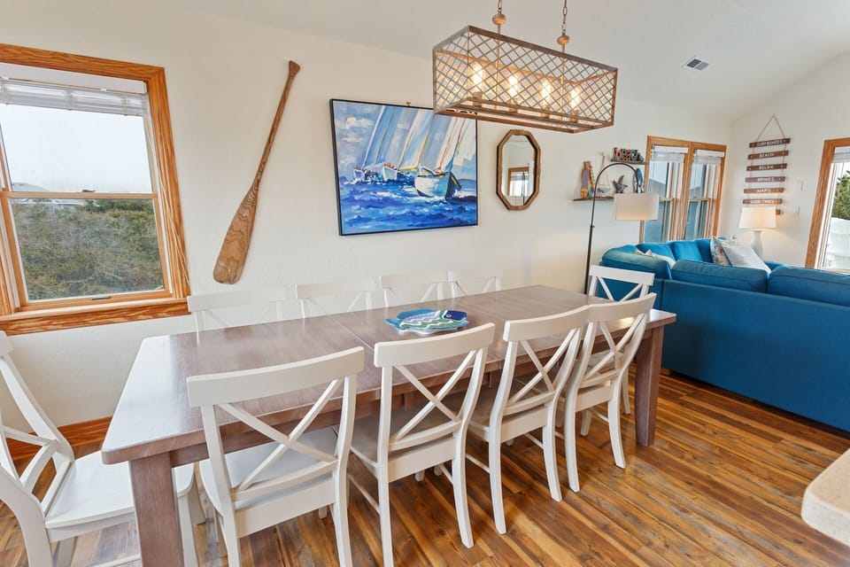 Eat together in the beautifully decorated Dining Area.