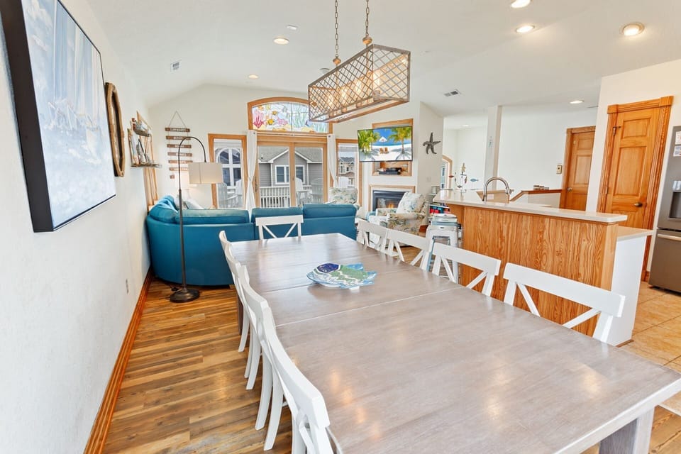 Eat together in the beautifully decorated Dining Area.