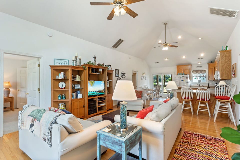 Gather together for a cozy night of popcorn and movies in the Living Area, which has plenty of space to relax.