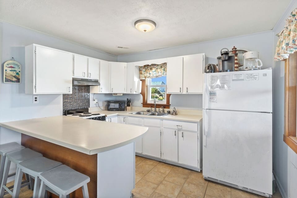 The modern Kitchen has everything you need to make a delicious meal for the whole family.