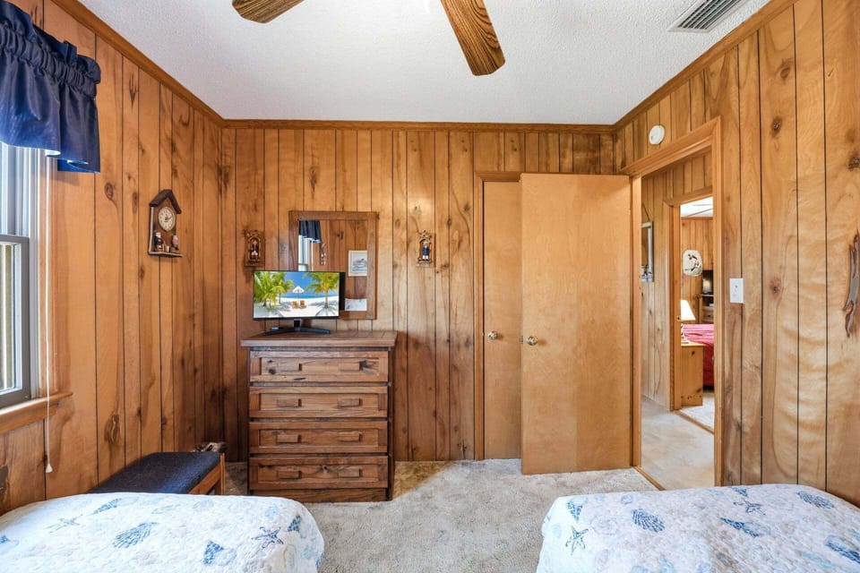 Two twin beds provide comfortable accommodations for younger guests or travel companions.