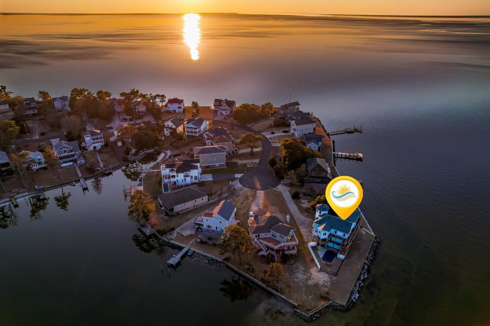 Sunset aerial
