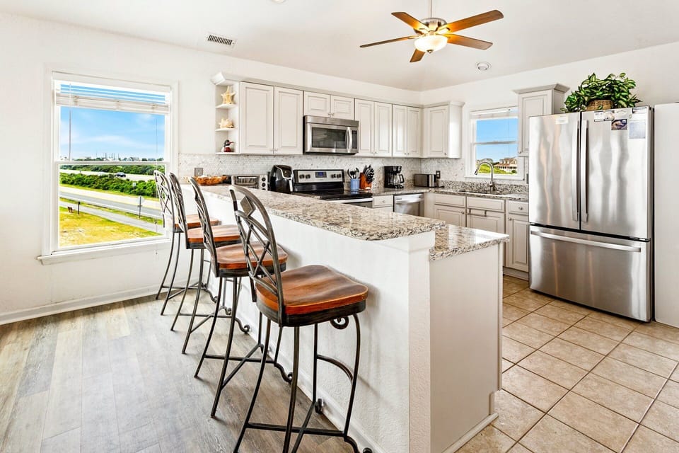 The modern Kitchen is perfect for whipping up a delicious meal that the whole family will enjoy.