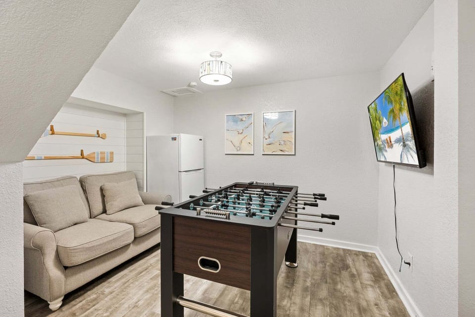 Never fight over what to watch on a rainy day with the extra TV room!