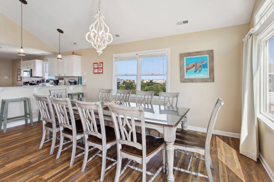 Eat together in the spacious Dining Area with ocean views!