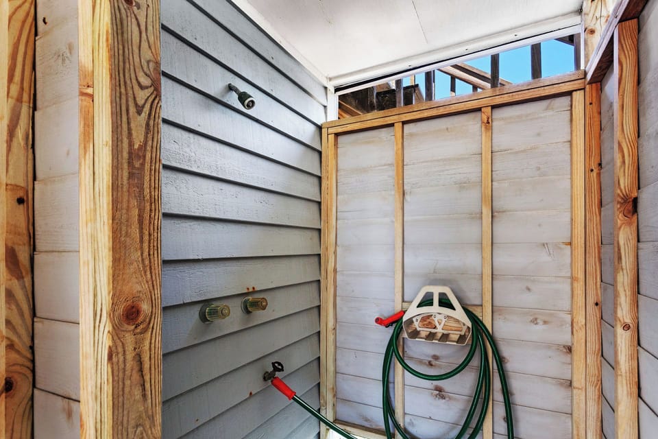 Rinse off in the convenient Outdoor Shower.