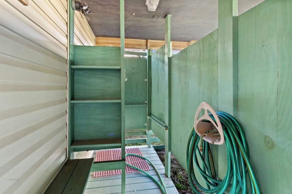 Rinse off in the Outdoor Shower after a day at the beach!