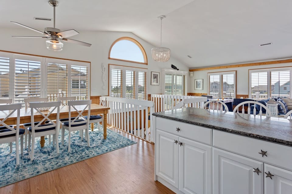 Whip up something delicious in the centralized fully equipped kitchen with beautiful granite countertops.