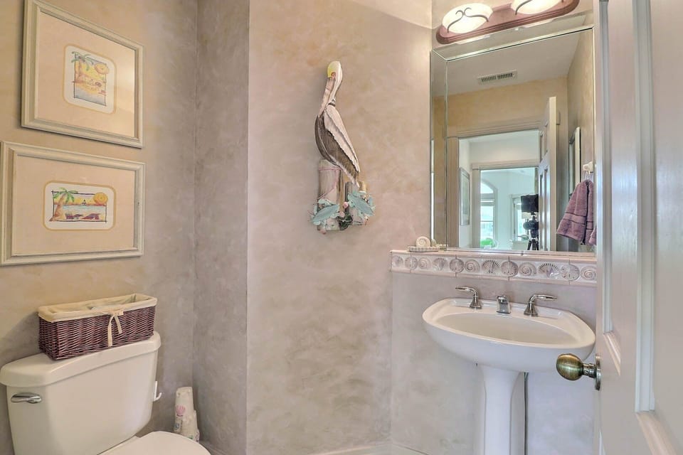 Top level half bathroom