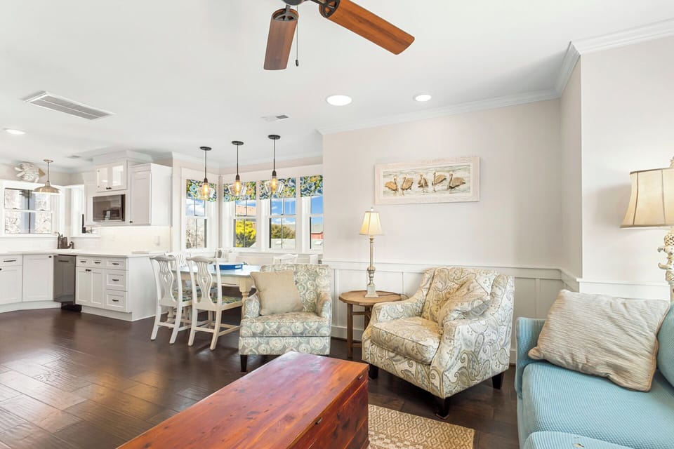 Relax in the beautifully decorated Living Area after a day at the beach.