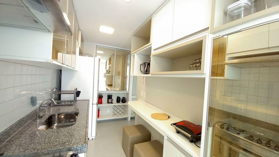 Apartment | Private kitchen | Fridge, microwave, blender, cookware/dishes/utensils