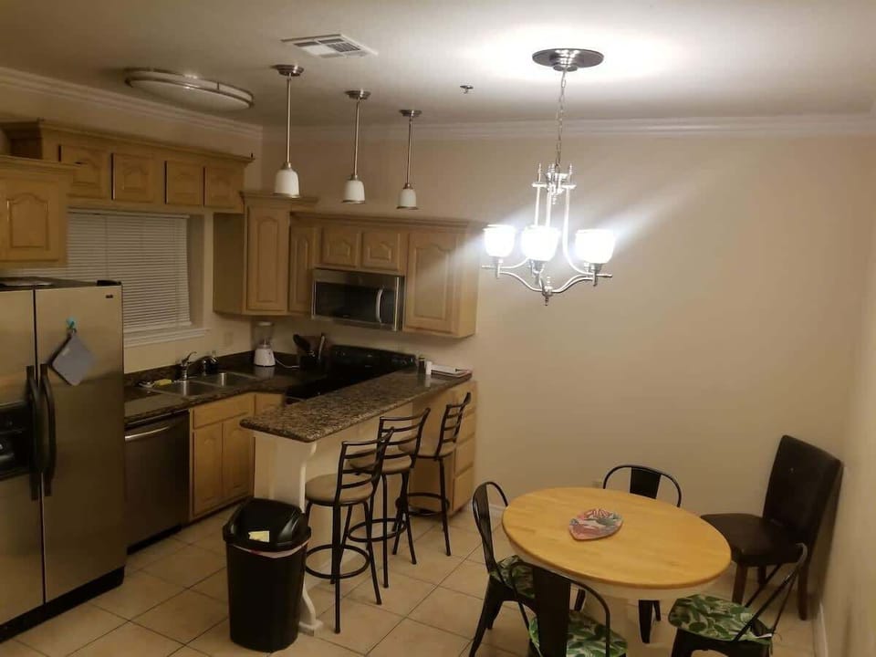 Condo, Multiple Beds, Patio, Pool View | Private kitchen | Fridge, microwave, oven, stovetop