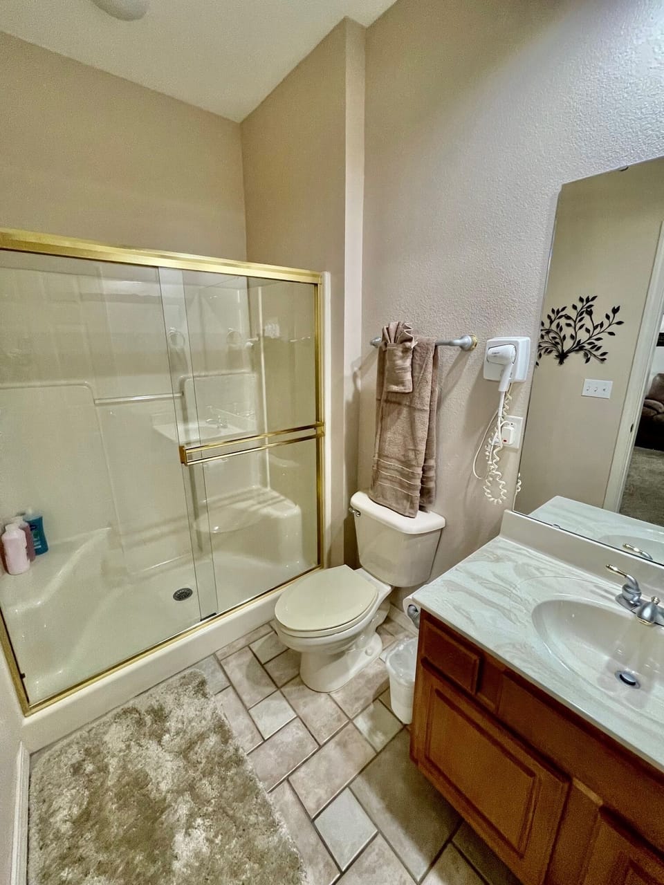 2nd Ensuite Bathroom.   This bathroom also has a door to the living room.