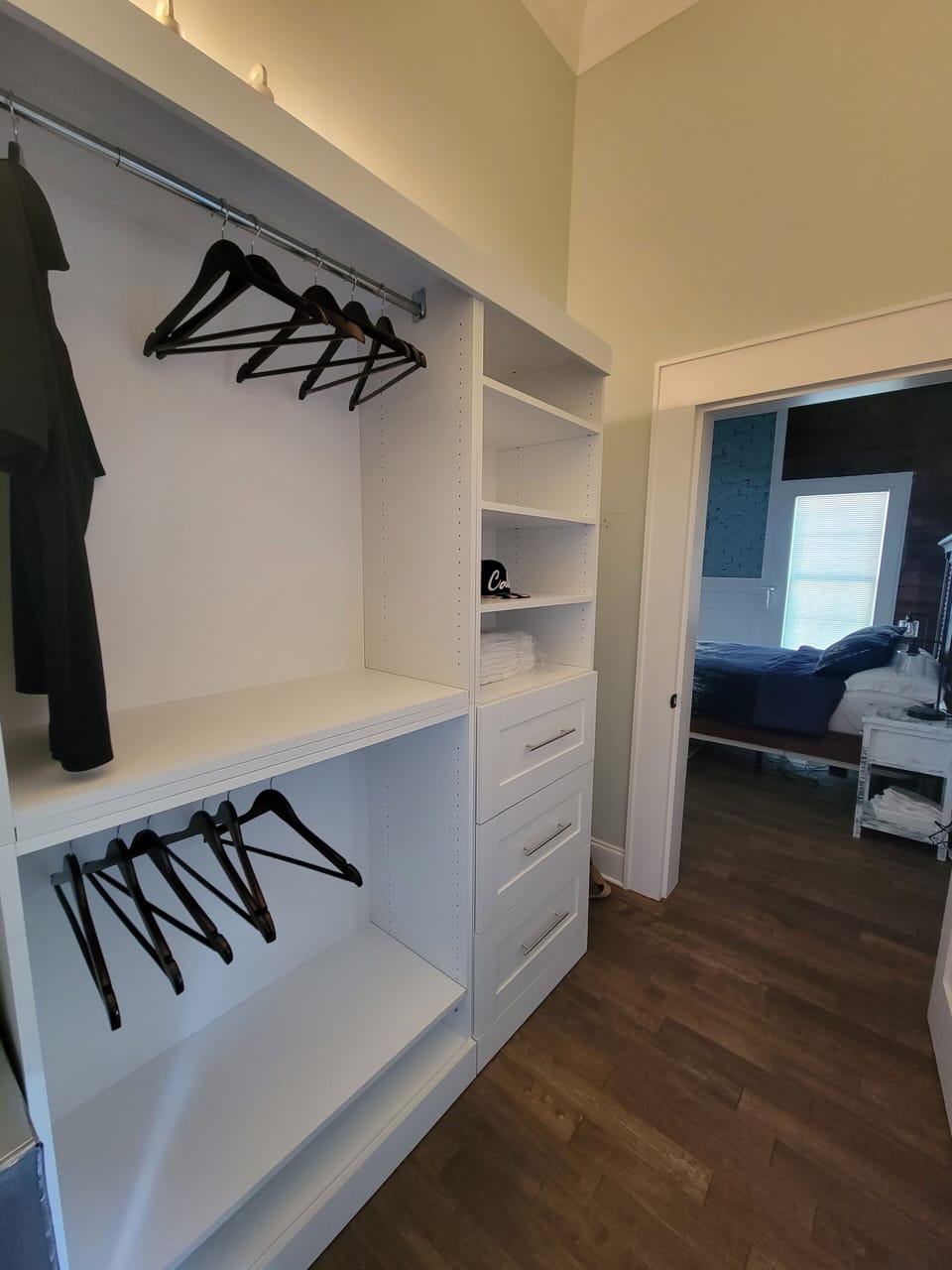 Master bedroom dressing room. 