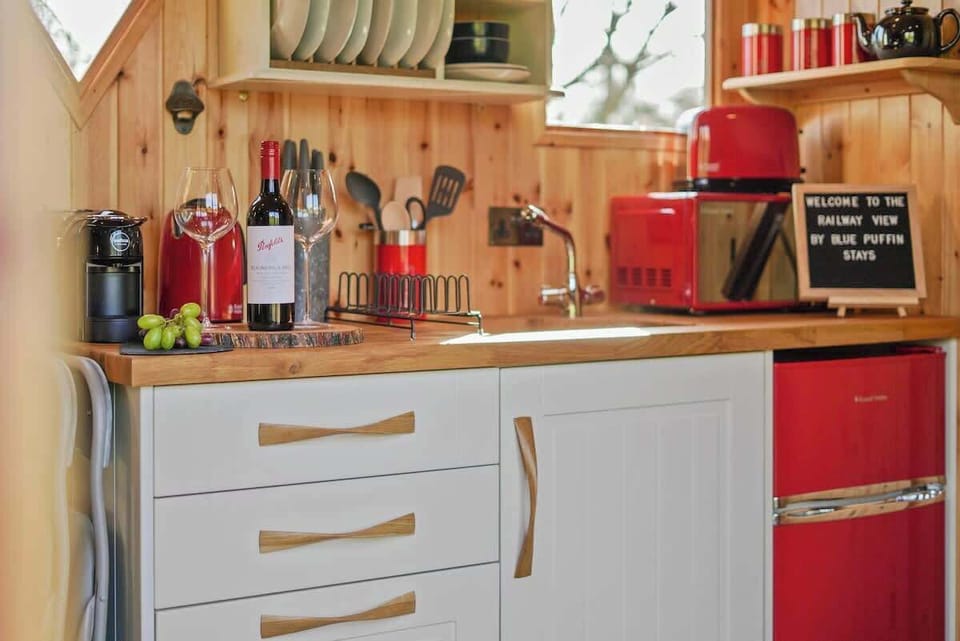 Kitchenette at Blue Puffin Stays Short Lets & Serviced Accommodation