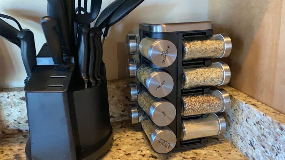 Kitchen and Spice rack