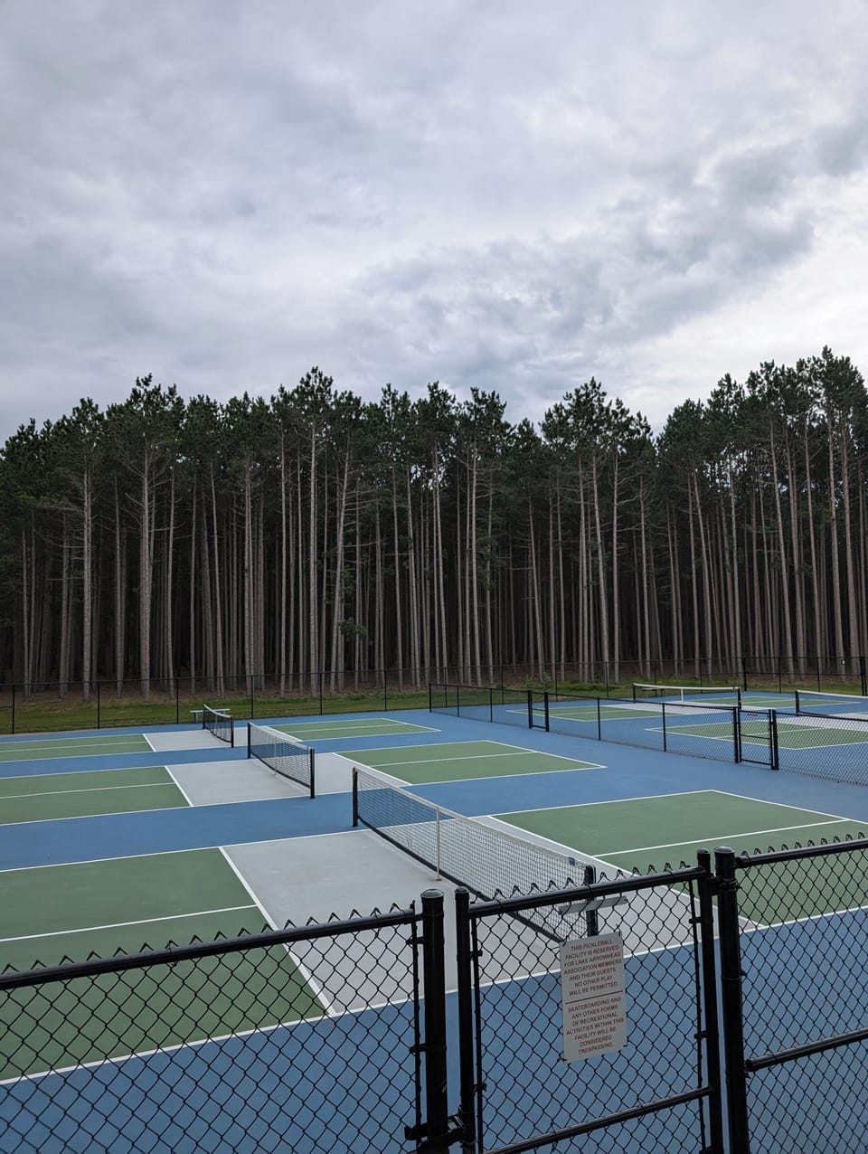 Pickle ball courts at the Chalet