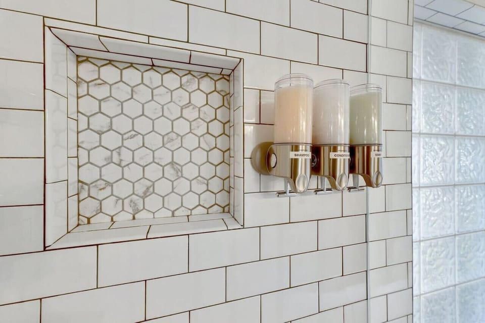 Thoughtful shower details and spa-style amenities elevate everyday comfort at Jollyville Jewel with A Stay Above The Rest.