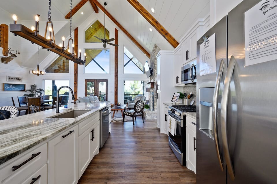 Fully stocked Kitchen with large island