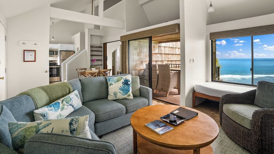 Sealodge at Princeville #G5 - Living Room & Lanai View - Parrish Kauai
