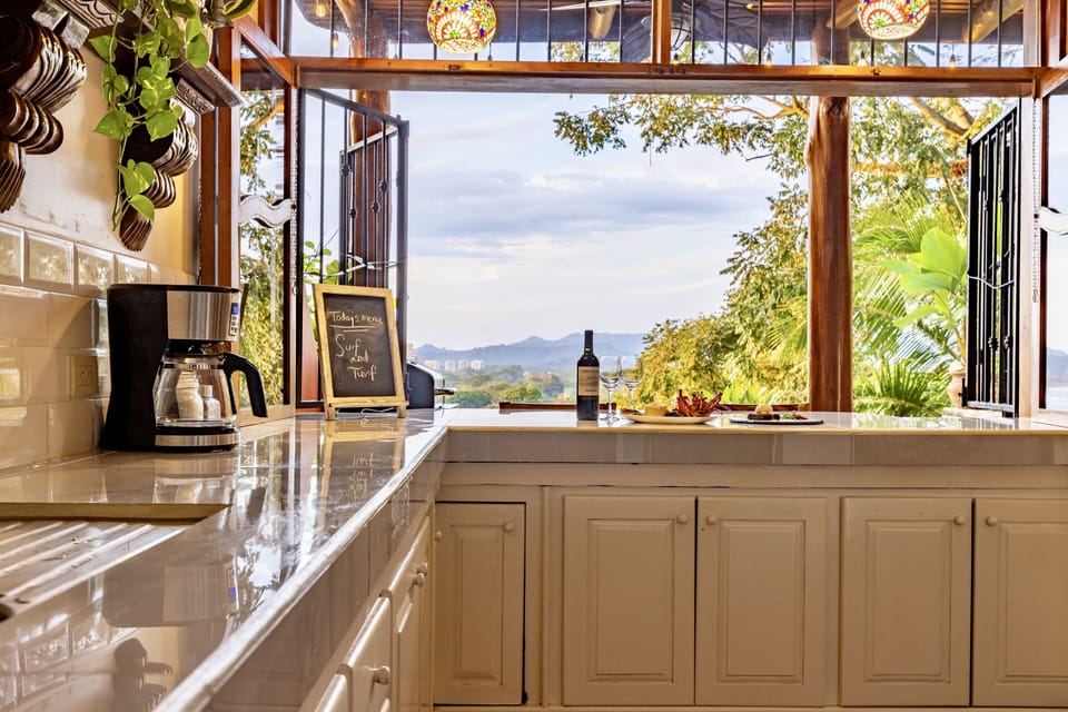 Views from the completely remodelled kitchen 