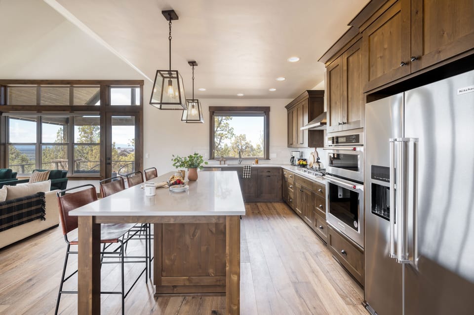Chef's dream kitchen features modern appliances.