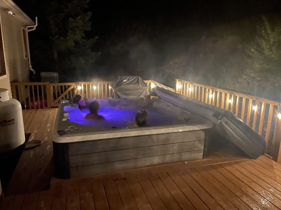 Hot tub relaxing!