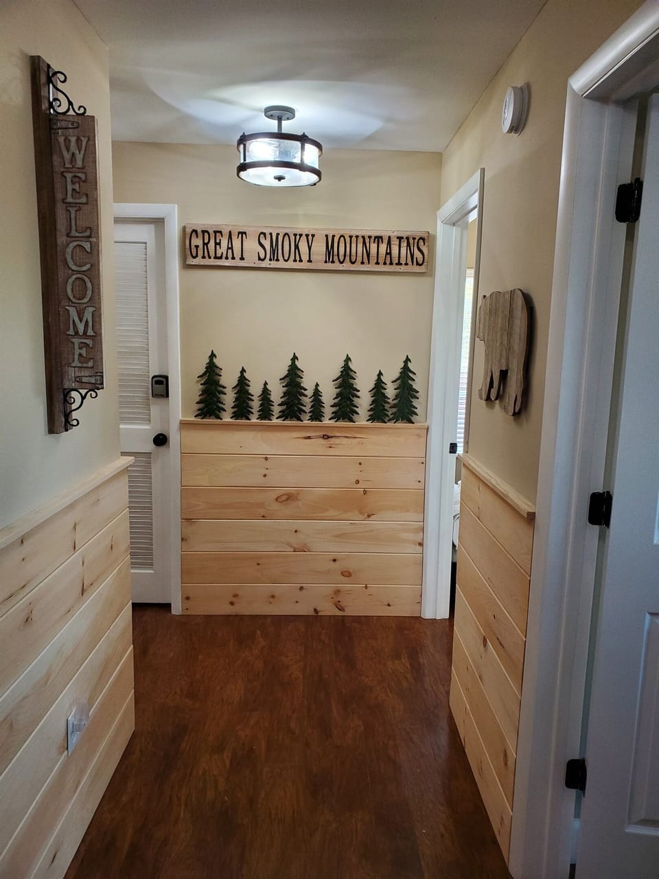 Upon opening the door, you will have the feeling of being in the Great Smoky Mountains.