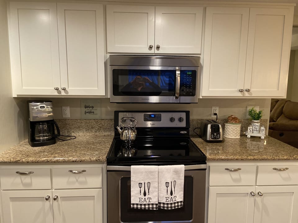 Electric glass top stove.