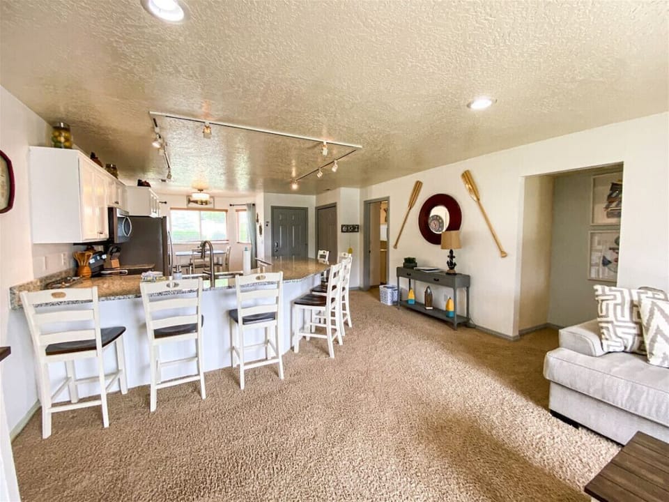 Large kitchen island perfect for meals and entertaining