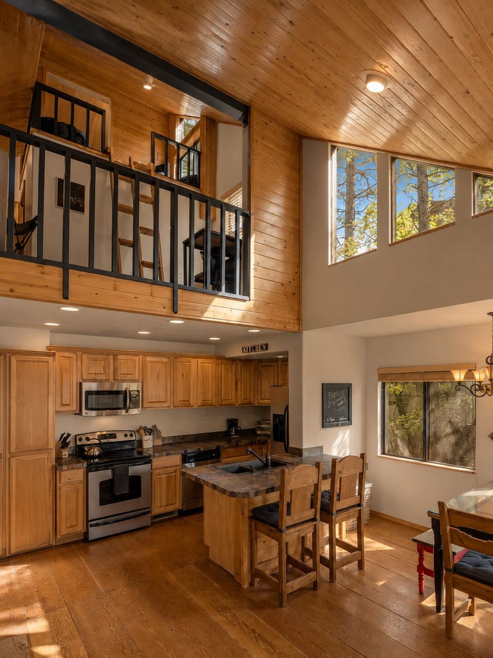 Fully equipped kitchen inside Munds Park cabin rental