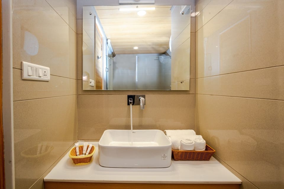 Deluxe Double Room | Bathroom | Shower, free toiletries, slippers, towels