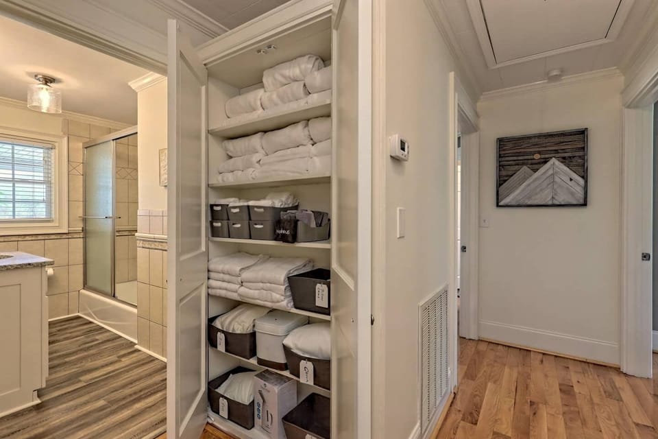 Hallway and linen closet