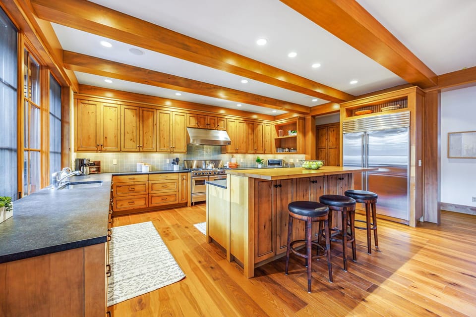 Luxurious Well Lighted Kitchen with modern center island