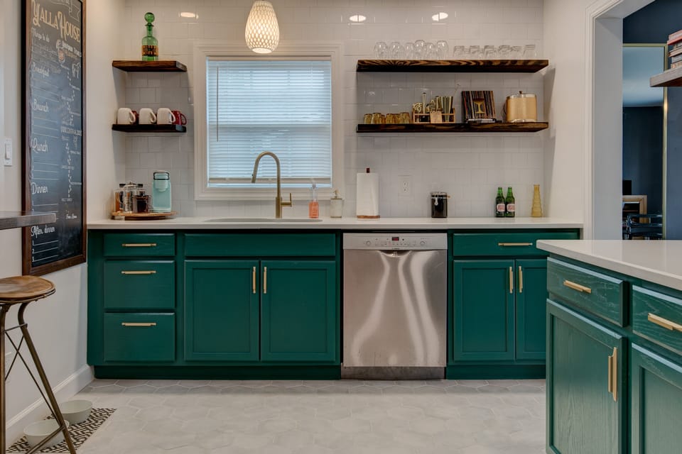 Well equipped kitchen!
Small cabinet pantry for our extended stay visitors!