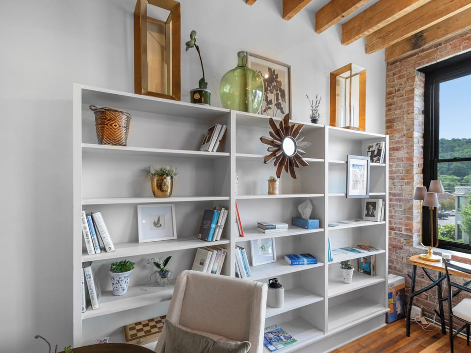 Built in bookshelves