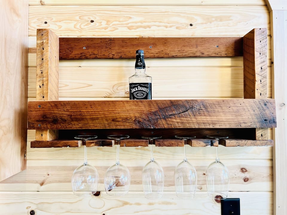 We have the wine glasses.  You bring the wine...or whiskey, if you prefer. 