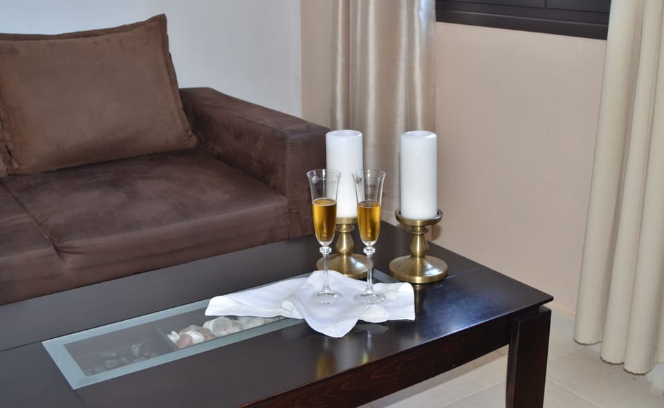 Master Apartment with Pool View | Desk, blackout drapes, free WiFi, bed sheets